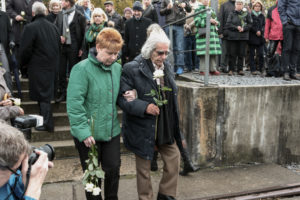 75. Jahrestag der Holocaust Deportationen in Berlin Grunewald