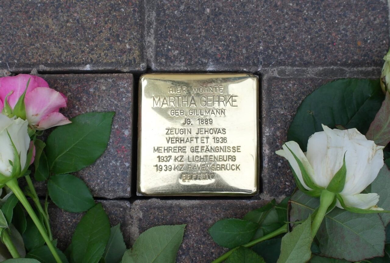 Ueckermünde 19. Mai 2026: Stolperstein Martha Gehrke © Falk Bersch