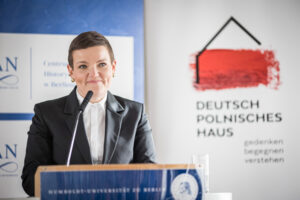 Marta Cienkowska, polnische Ministerin für Kultur und nationales Erbe, Foto: © Marko Priske / Stiftung Denkmal für die ermordeten Juden Europas