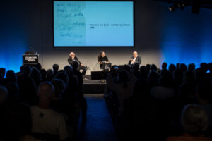 1. Oktober 2026, »Jüdisches Ost- trifft jüdisches Westberlin«, Andreas Nachama, Shelly Kupferberg und Hermann Simon © Stiftung Denkmal, Foto: Marko Priske