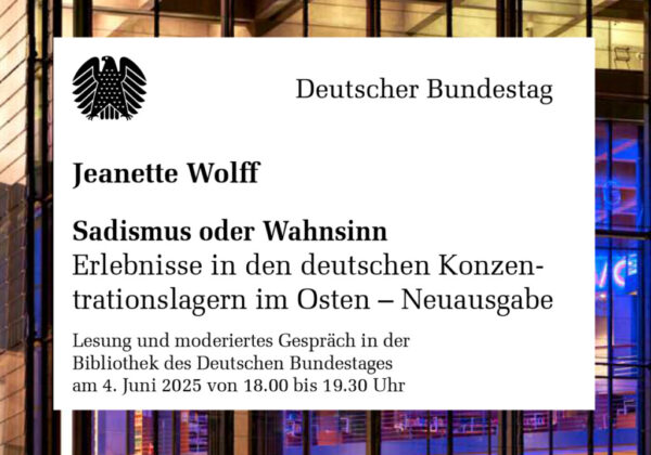 Autorenlesung und Diskussion in der Bibliothek des Deutschen Bun