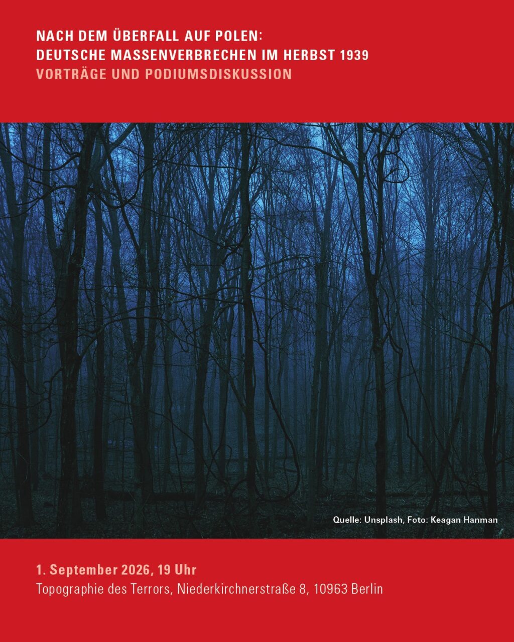 Nach dem Überfall auf Polen: Deutsche Massenverbrechen im Herbst 1939 – Vorträge und Podiumsdiskussion