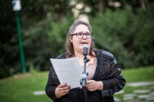 Gedenken am Sinti und Roma Denkmal am 2. August 2021 © Stiftung Denkmal, Foto Marko Priske (104)