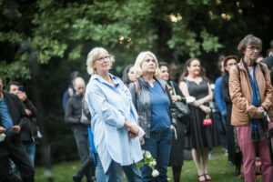 Gedenken am Sinti und Roma Denkmal am 2. August 2021 © Stiftung Denkmal, Foto Marko Priske (80)