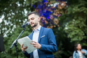 Gedenken am Sinti und Roma Denkmal am 2. August 2021 © Stiftung Denkmal, Foto Marko Priske (90)