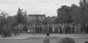 Am Ort der Massenflucht an der Ebertstraße liegt heute das Denkmal für die ermordeten Juden Europas, © Stiftung Berliner Mauer, Michael-Reiner Ernst