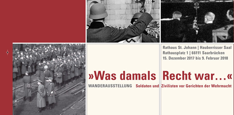 Plakat Wanderausstellung zur NS-Militärjustiz in Saarbrücken