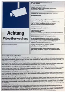 Schild Videokamera