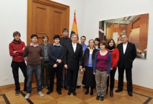 Bundespräsident Horst Köhler trifft engegaierte Jugendliche