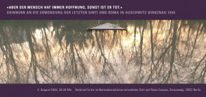 2022 08 02 Gedenkveranstaltung »ABER DER MENSCH HAT IMMER HOFFNUNG, SONST IST ER TOT.« Vorderseite