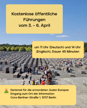 Kostenlose öffentliche Führungen vom 3. – 6. April(1)