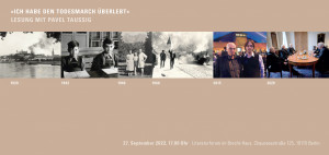 Lesung Pavel Taussig Einladungskarte Vorderseite